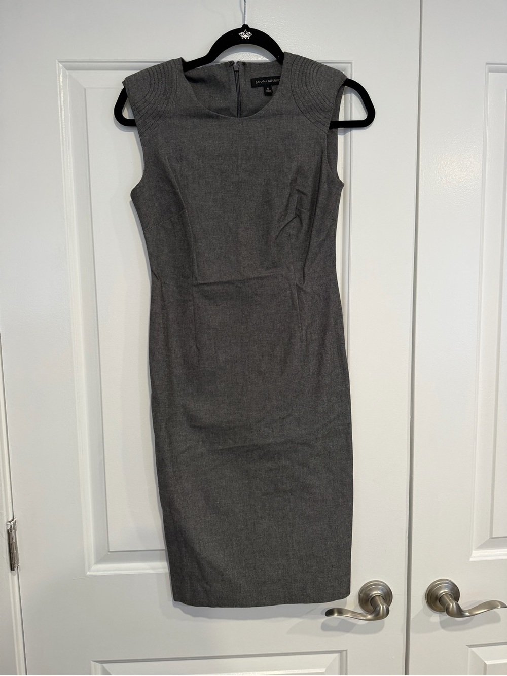 Banana Republic Charcoal Gray Sleeveless Sheath Dress